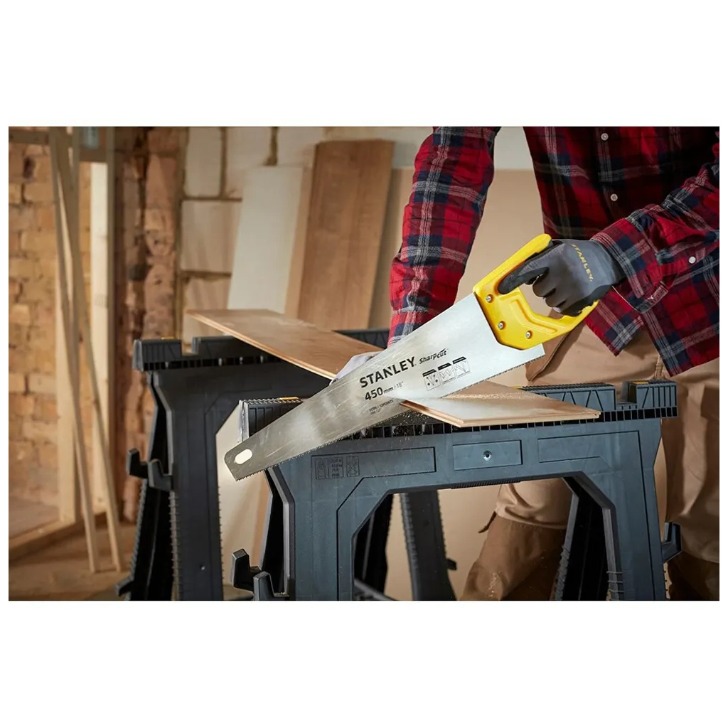 Ножівка Stanley SHARPCUT із загартованими зубами, L=450мм, 11 tpi. (STHT20370-1) - зображення 5
