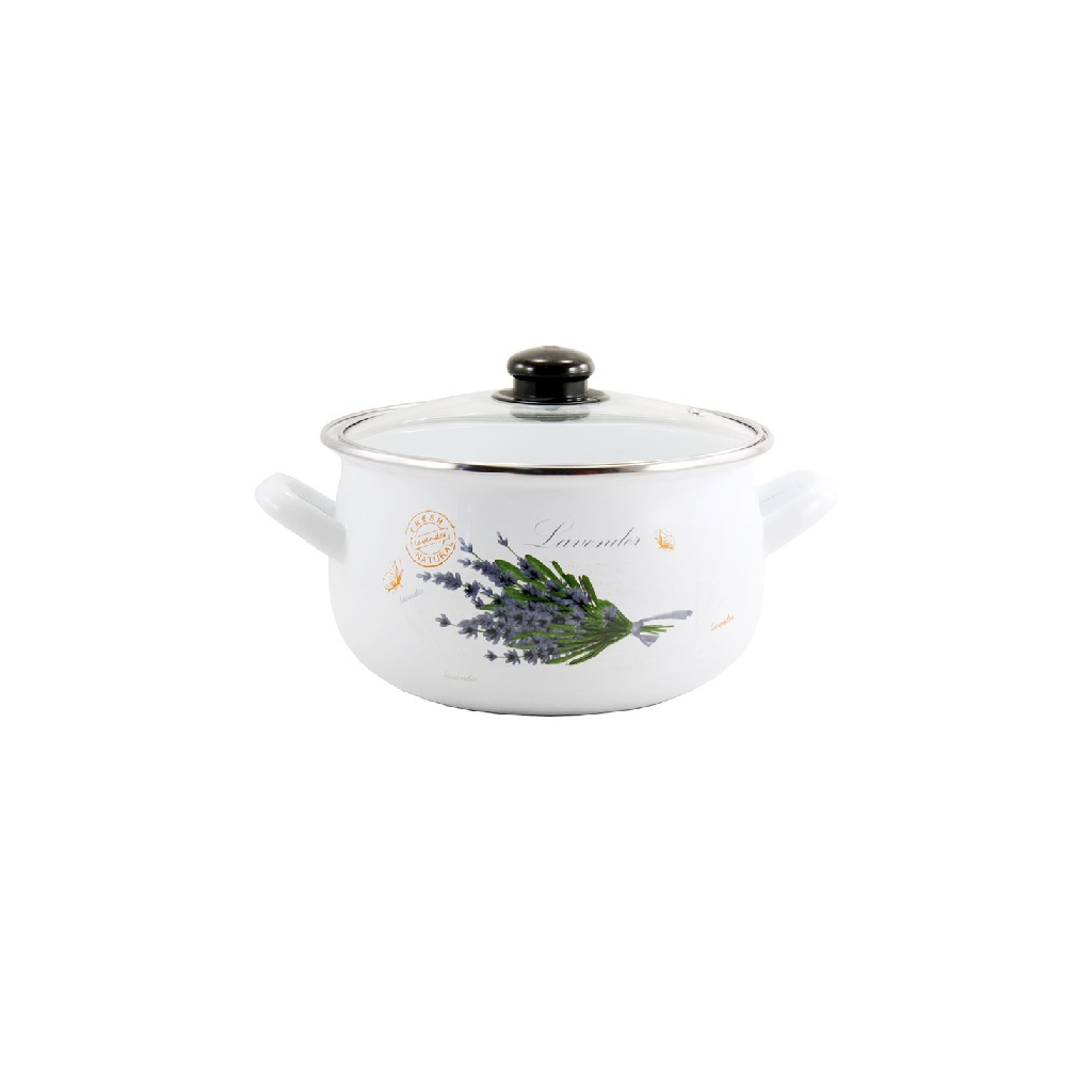 Каструля Interos емаль Лаванда 20см 4л (ІТ-574-20) - зображення 1