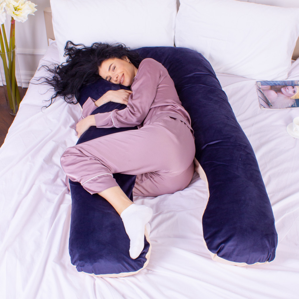 Подушка MirSon для вагітних та відпочинку Velvet Line №8022 U-подібна Ruellia (2200006178545) - изображение 2