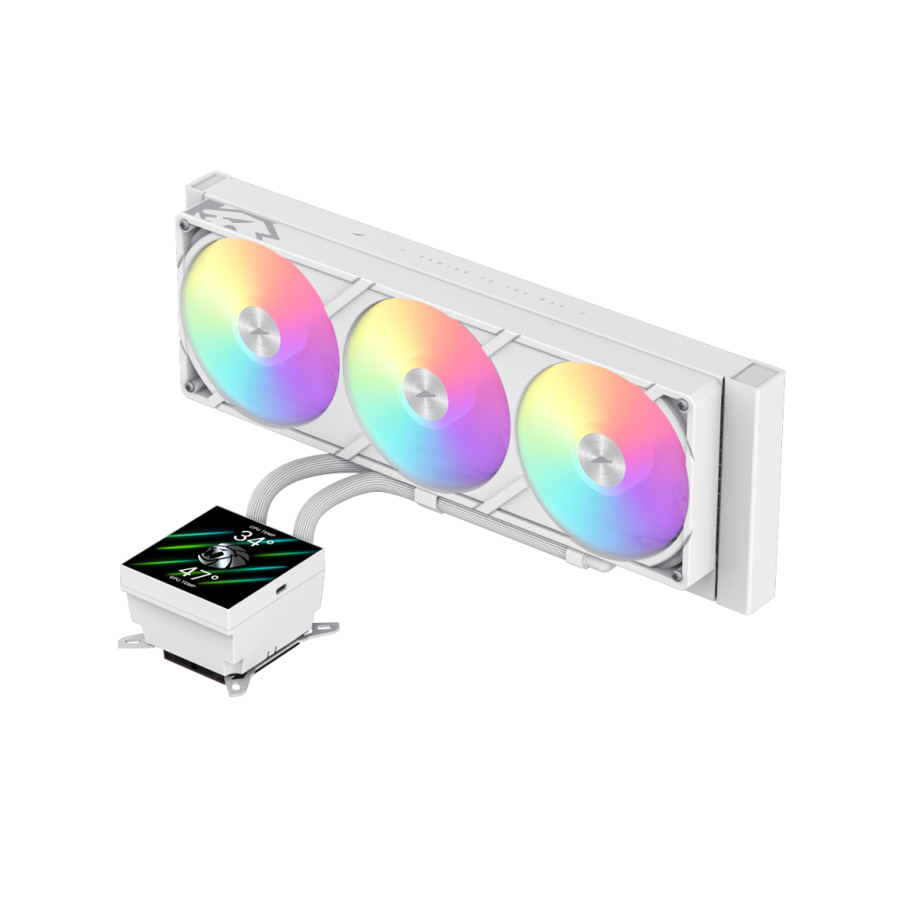 Система рідинного охолодження Gamemax GLACIER 360 LCD WH - зображення 3