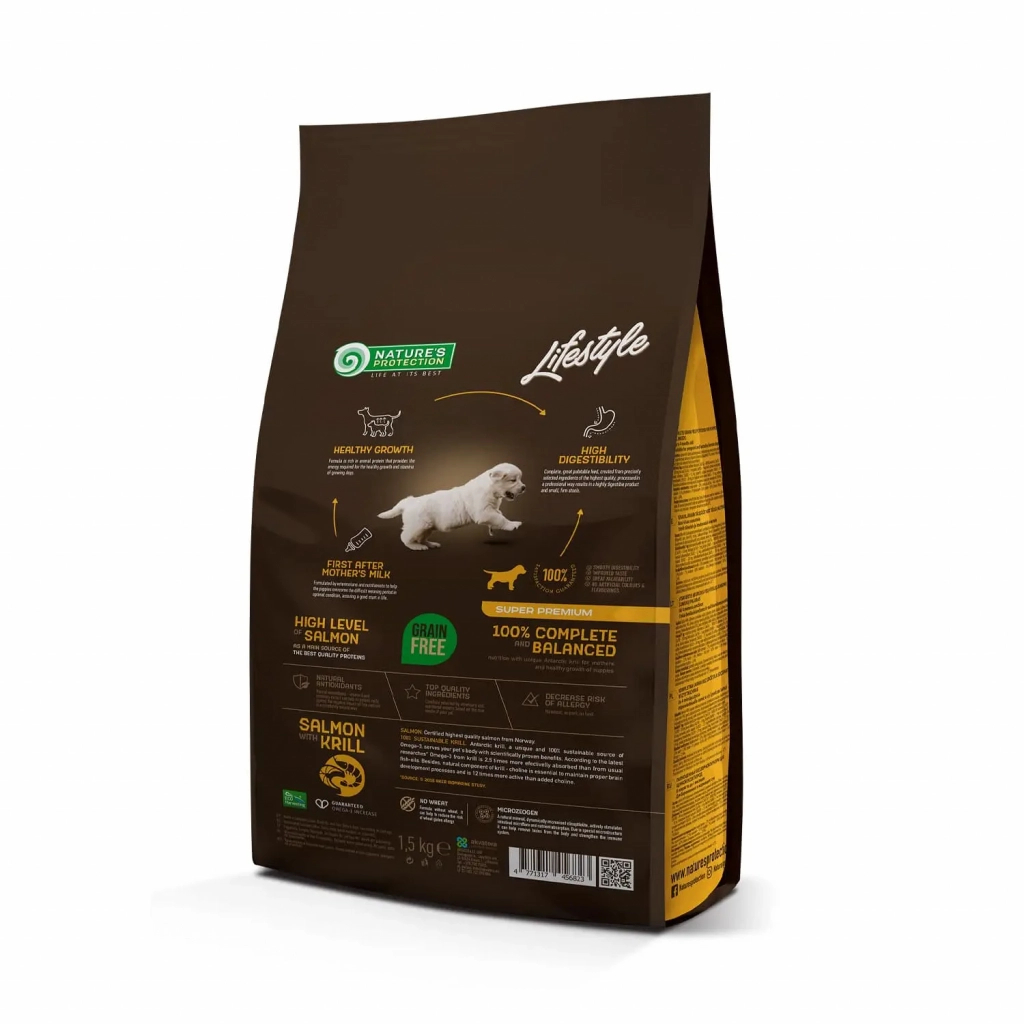 Сухий корм для собак Nature's Protection Lifestyle Grain Free Salmon Starter For Puppies 1.5 кг (NPLS45682) - зображення 2