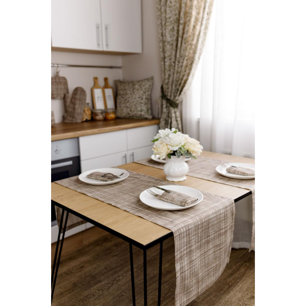 Доріжка на стіл Прованс Тереза Клітинка 40х140 (034450) - зображення 5