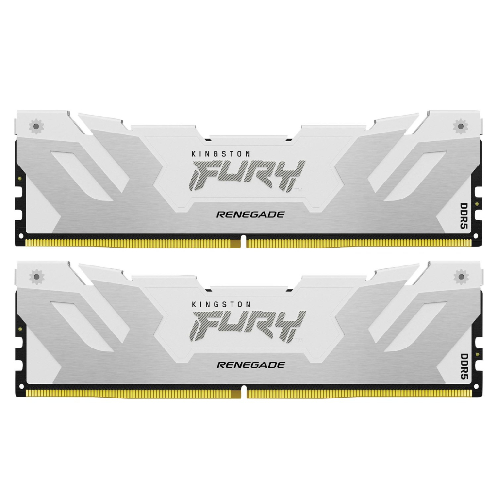 Модуль пам'яті для комп'ютера DDR5 64GB (2x32GB) 6000 MHz Renegade White Kingston Fury (ex.HyperX) (KF560C32RWK2-64) - зображення 1