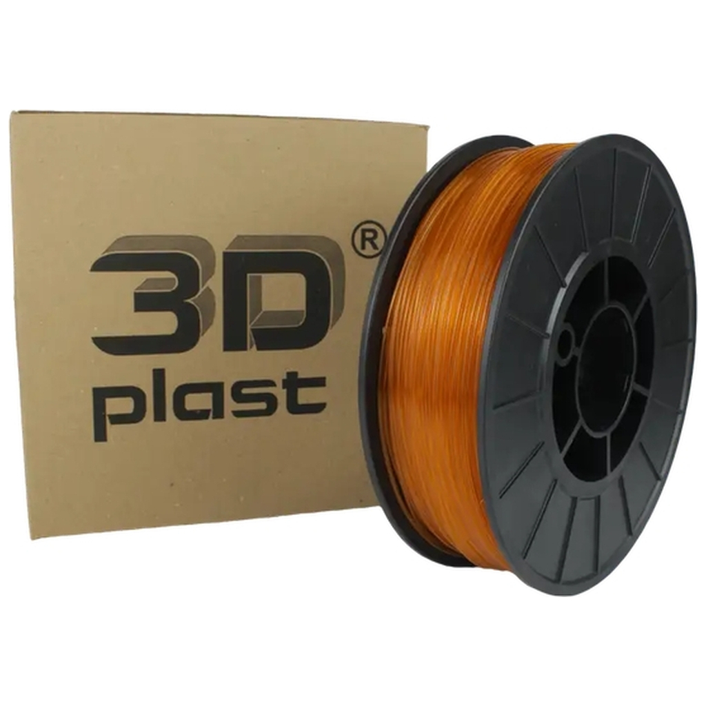Пластик для 3D-принтера 3Dplast PETG 1.75мм, 0.85кг, transparent orange (3DPTG17508CNG) - зображення 1