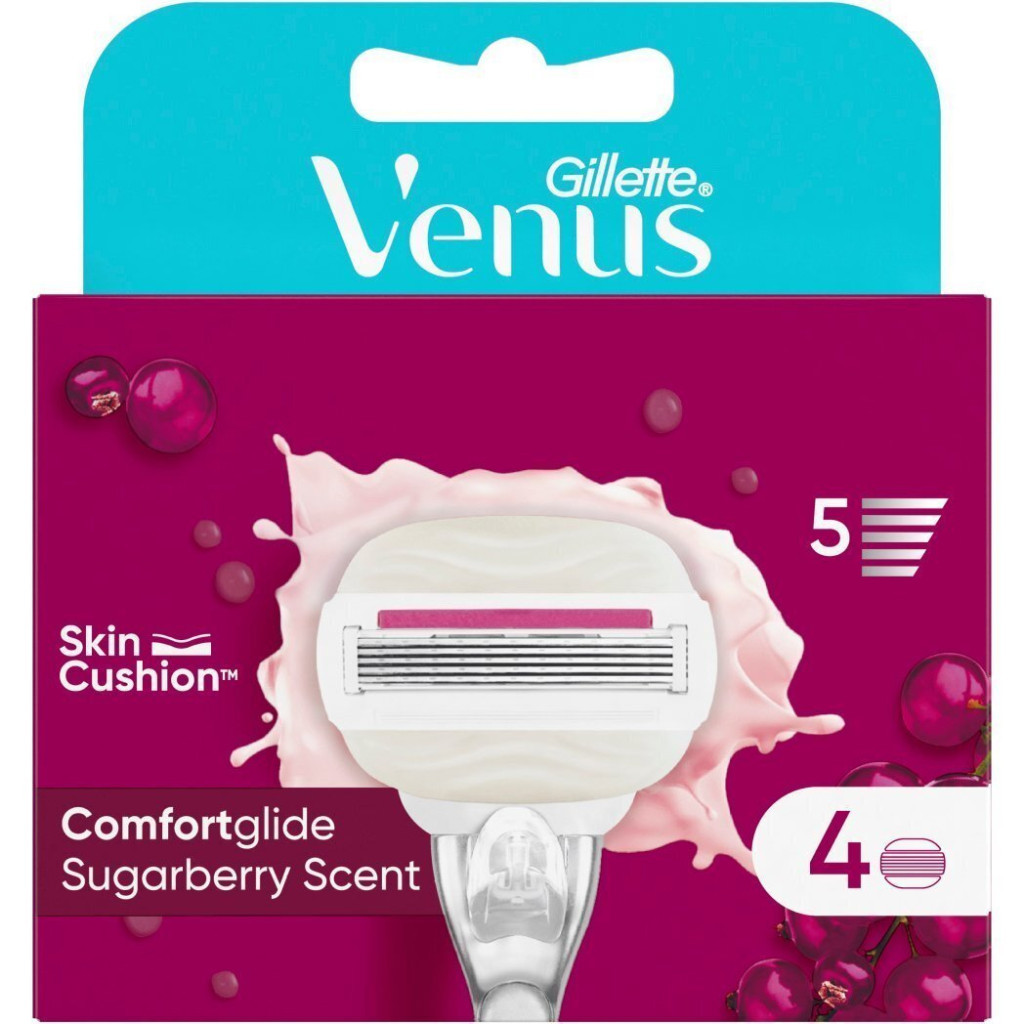 Змінні касети Gillette Venus Comfortglide Sugarberry Plus Olay 4 шт. (8700216122849) - изображение 2