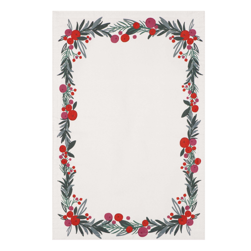 Килимок сервірувальний Ardesto Christmas Happy Holidays 30 х 45 см, 90% поліестер, 10% бавовна, білий віночок (ART06HH) - зображення 2