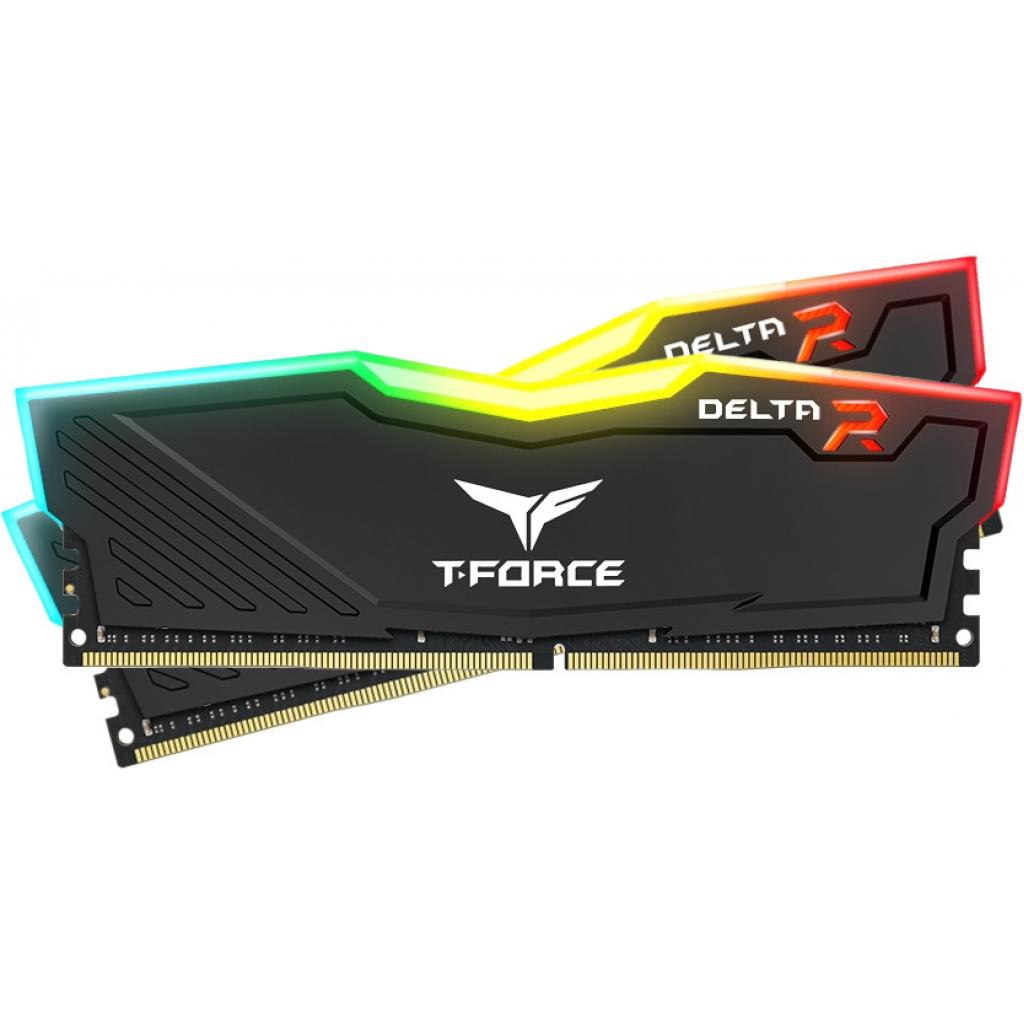 Модуль пам'яті для комп'ютера DDR4 8GB (2x4GB) 3000 MHz T-Force Delta Black RGB Team (TF3D48G3000HC16CDC01) - зображення 2
