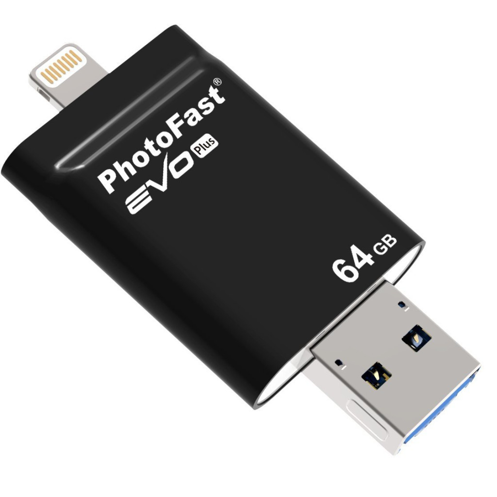 USB флеш накопичувач PhotoFast 64GB i-Flashdrive EVO Plus Black USB3.0-microUSB/Lightning (EVOPLUS64GBU3) - зображення 5