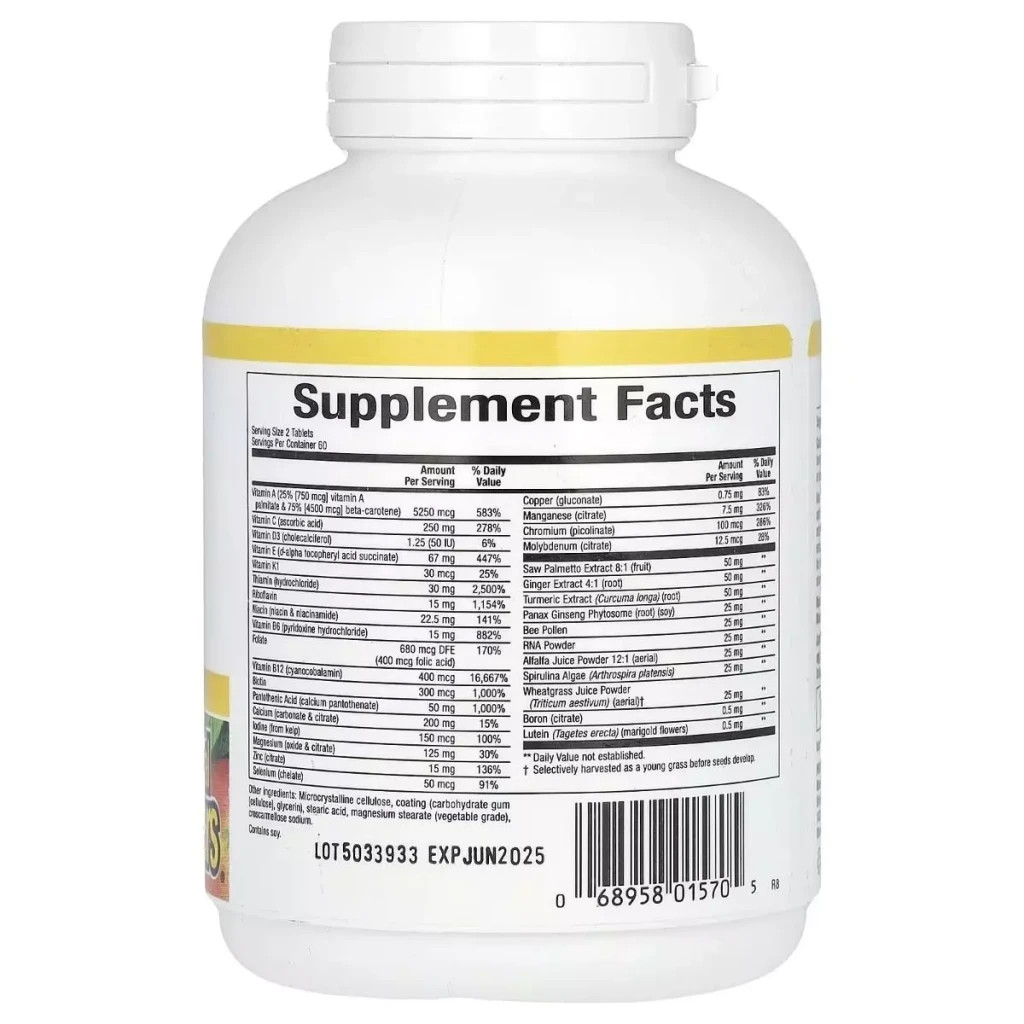 Вітамінно-мінеральний комплекс Natural Factors Щоденні вітаміни для чоловіків, Men's MultiStart, Vitamin A Day for Men, (NFS-01570) - зображення 2