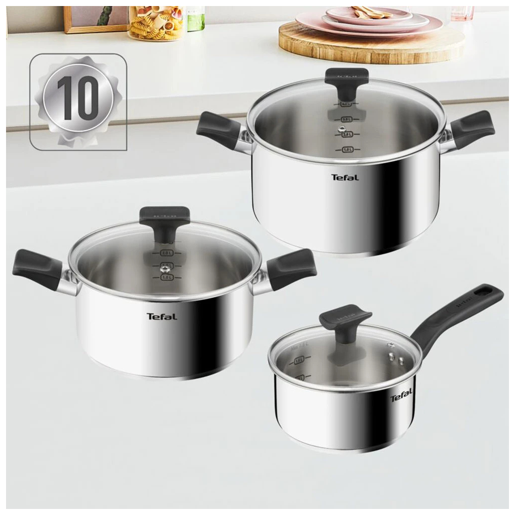 Набір посуду Tefal Delicious, 6предметів, нержавіюча сталь, бакеліт, скло (B925S655) - изображение 8