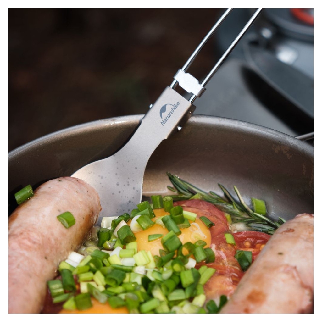 Ложка-виделка туристична Naturehike титанова NH19C001-J (6927595734766) - зображення 5
