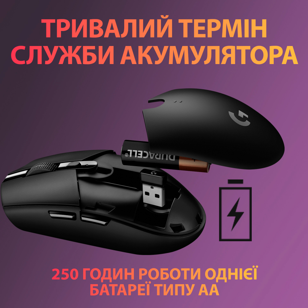 Мишка Logitech G305 Lightspeed Black (910-005282) - зображення 4