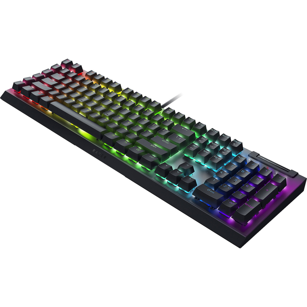 Клавіатура Razer BlackWidow V4 X Green Switch USB RU Black (RZ03-04700800-R3R1) - зображення 5