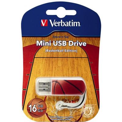 USB флеш накопичувач Verbatim 16GB Store 'n' go mini basketball USB 2.0 (98679) - зображення 3