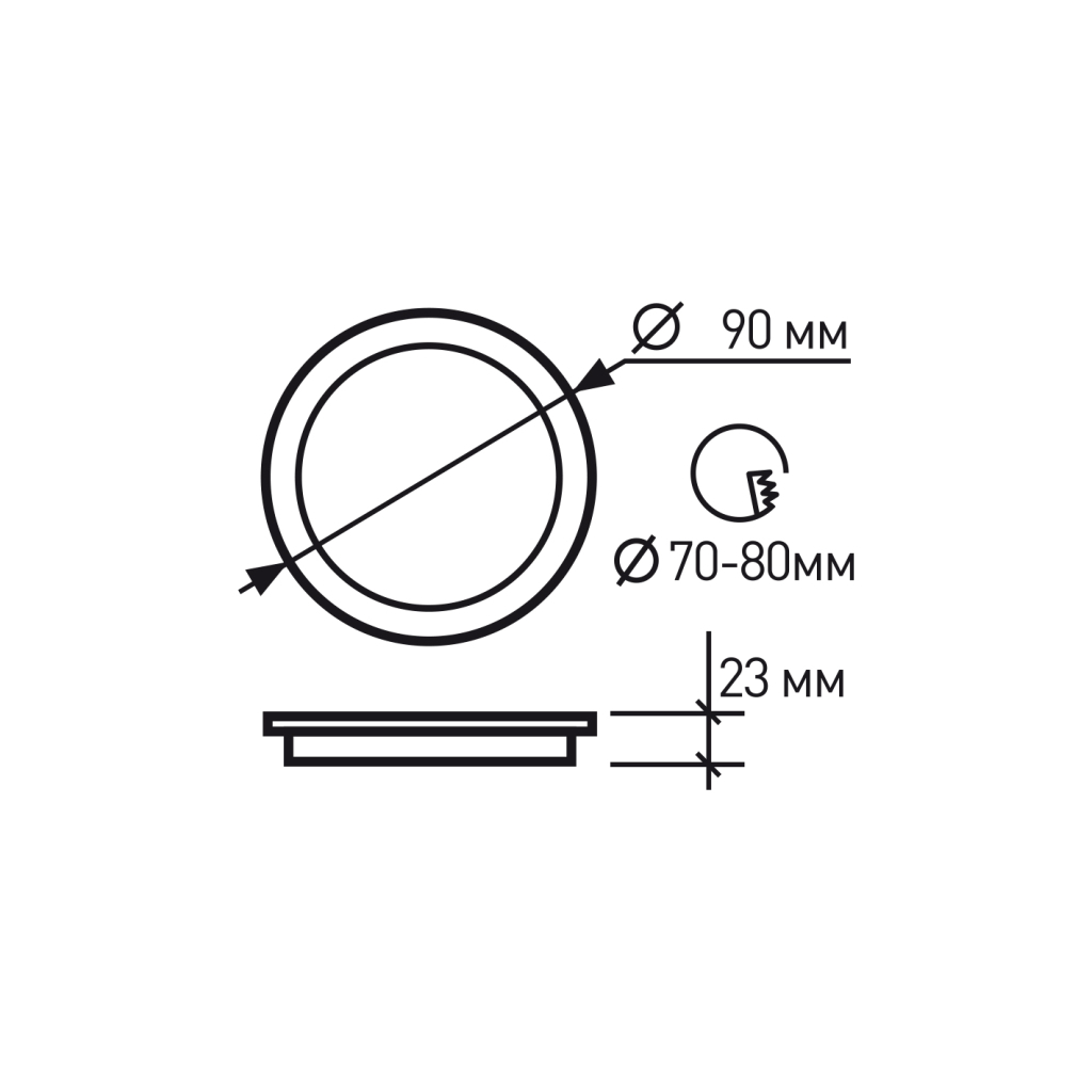 Світильник Eurolamp LED 5W 4000K (LED-DLR-5/4(new)(black)) - зображення 2