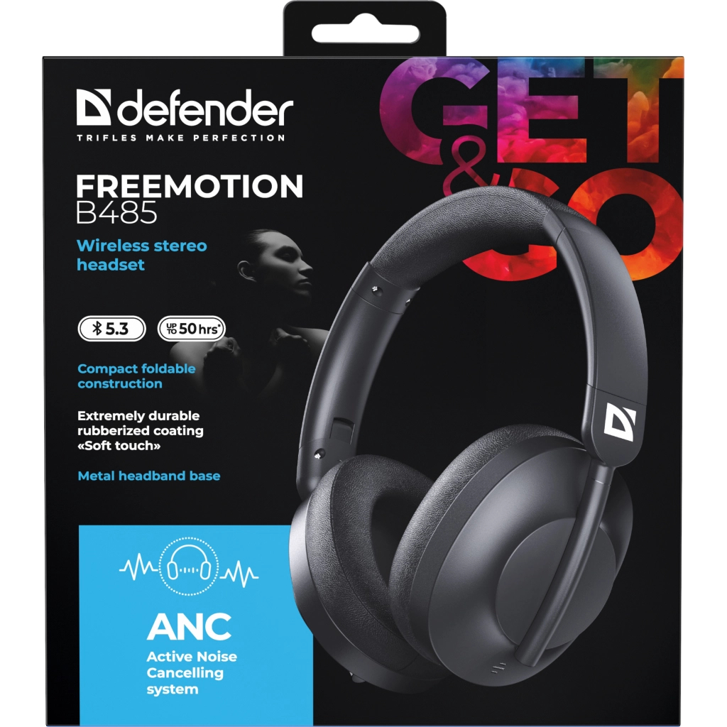 Навушники Defender FreeMotion B485 Bluetooth ANC Black (63485) - зображення 11
