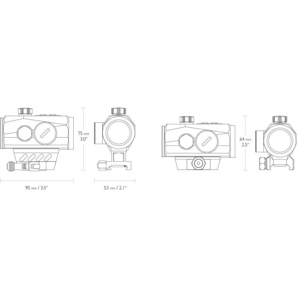 Коліматорний приціл Hawke Endurance RD 1x30, QR high/low weaver 3 MOA dot (12128) - зображення 3