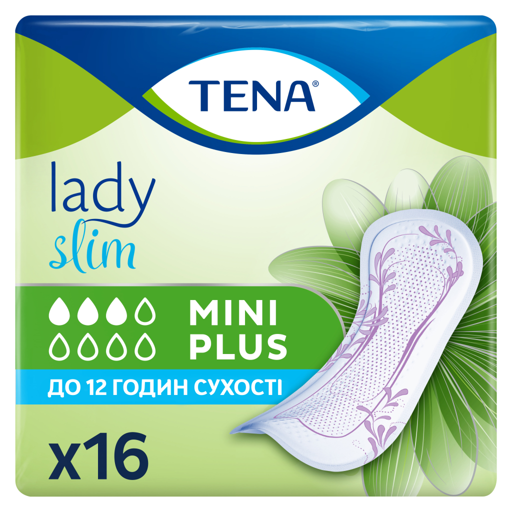 Урологічні прокладки Tena Lady Slim Mini Plus 16 шт. (7322540852868) - зображення 1