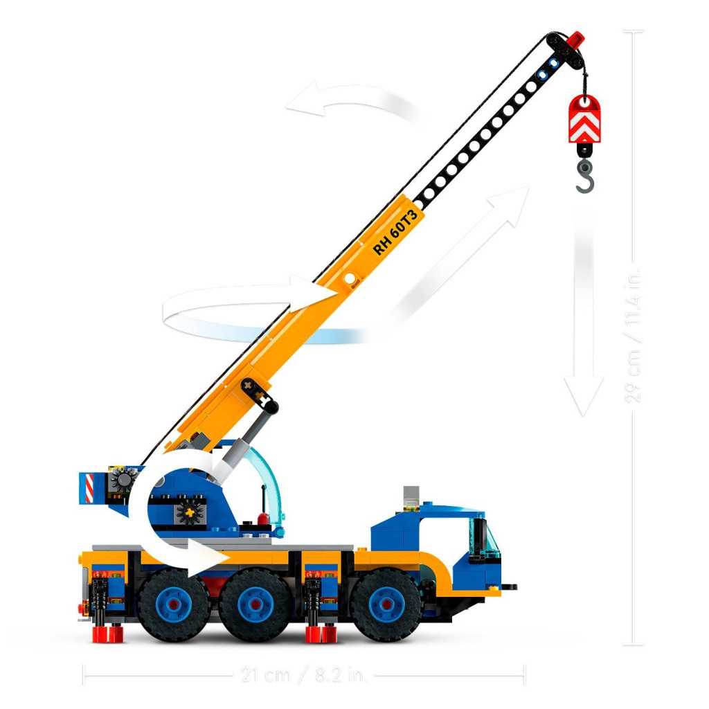 Конструктор LEGO City Пересувний кран 340 деталей (60324) - зображення 6