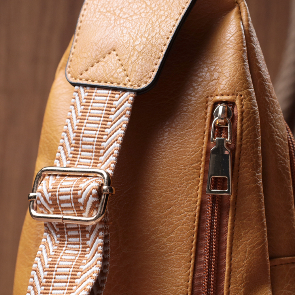 Сумка Vintage З отвором для навушників з екошкіри Жовта (22788) - зображення 11