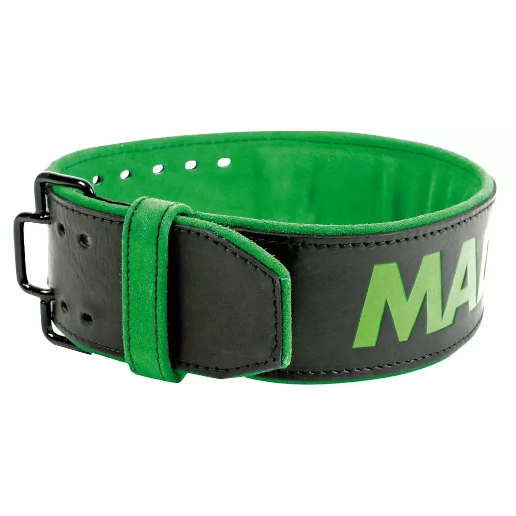 Атлетичний пояс MadMax MFB-302 Quick Release Belt шкіряний Black/Green XL (MFB-302_XL) - зображення 1