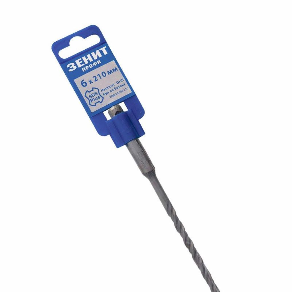 Бур Зеніт "ПРОФІ" SDS-Plus 6х210 мм, спіраль 4S (20006210) - зображення 3