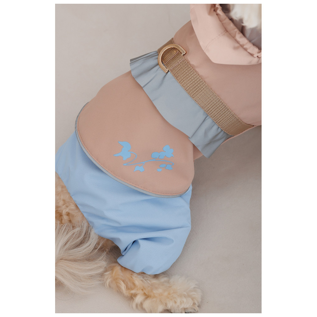 Дощовик для тварин Pet Fashion Tina XL бежевий/блакитний (4823082435197) - зображення 8
