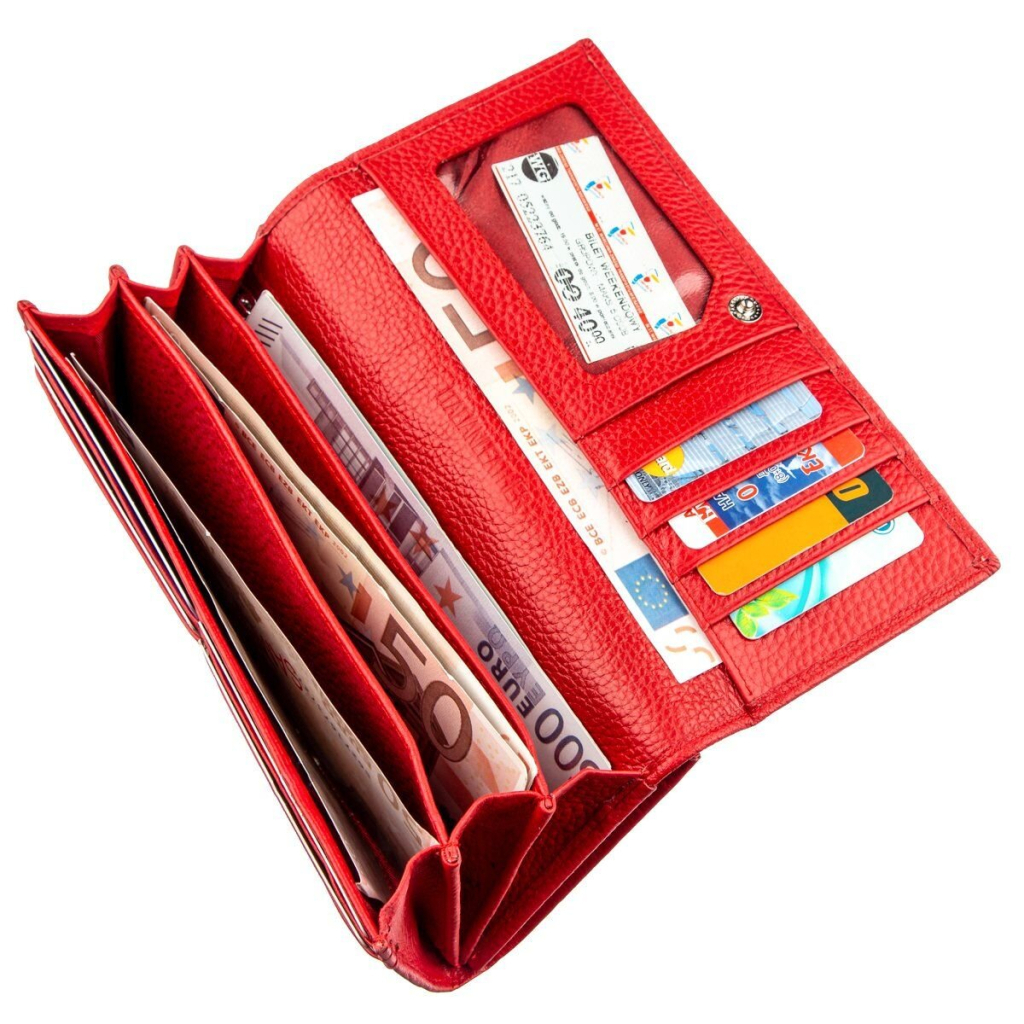 Гаманець ST Leather З монетницею на клямці Червоний (18957) - зображення 7