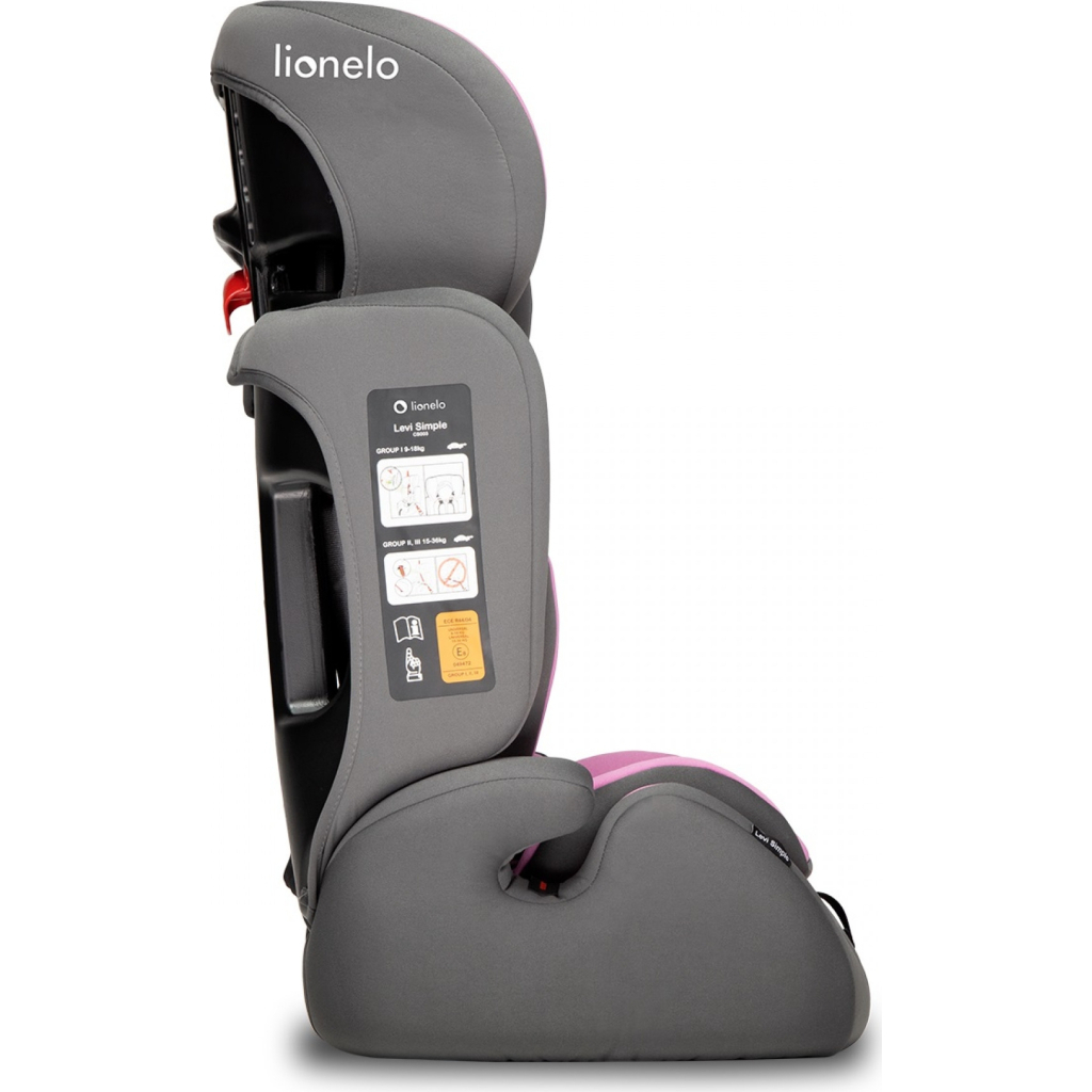 Автокрісло Lionelo Levi Simple Candy Pink (LO-LEVI SIMPLE CANDY PINK) - зображення 4
