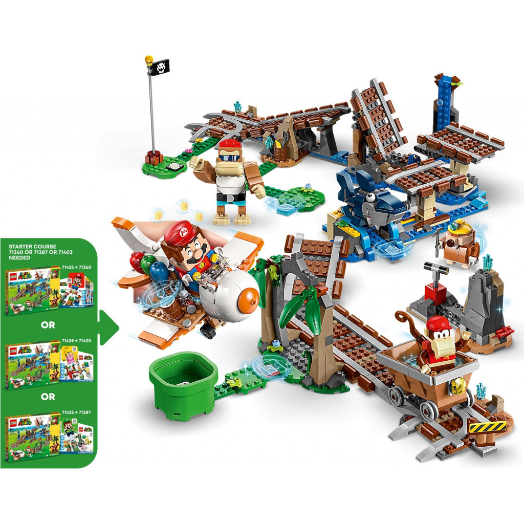 Конструктор LEGO Super Mario Поїздка у вагонетці Дідді Конґа. Додатковий набір (71425) - зображення 6