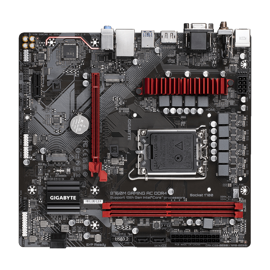 Материнська плата GIGABYTE B760M GAMING AC DDR4 - зображення 5