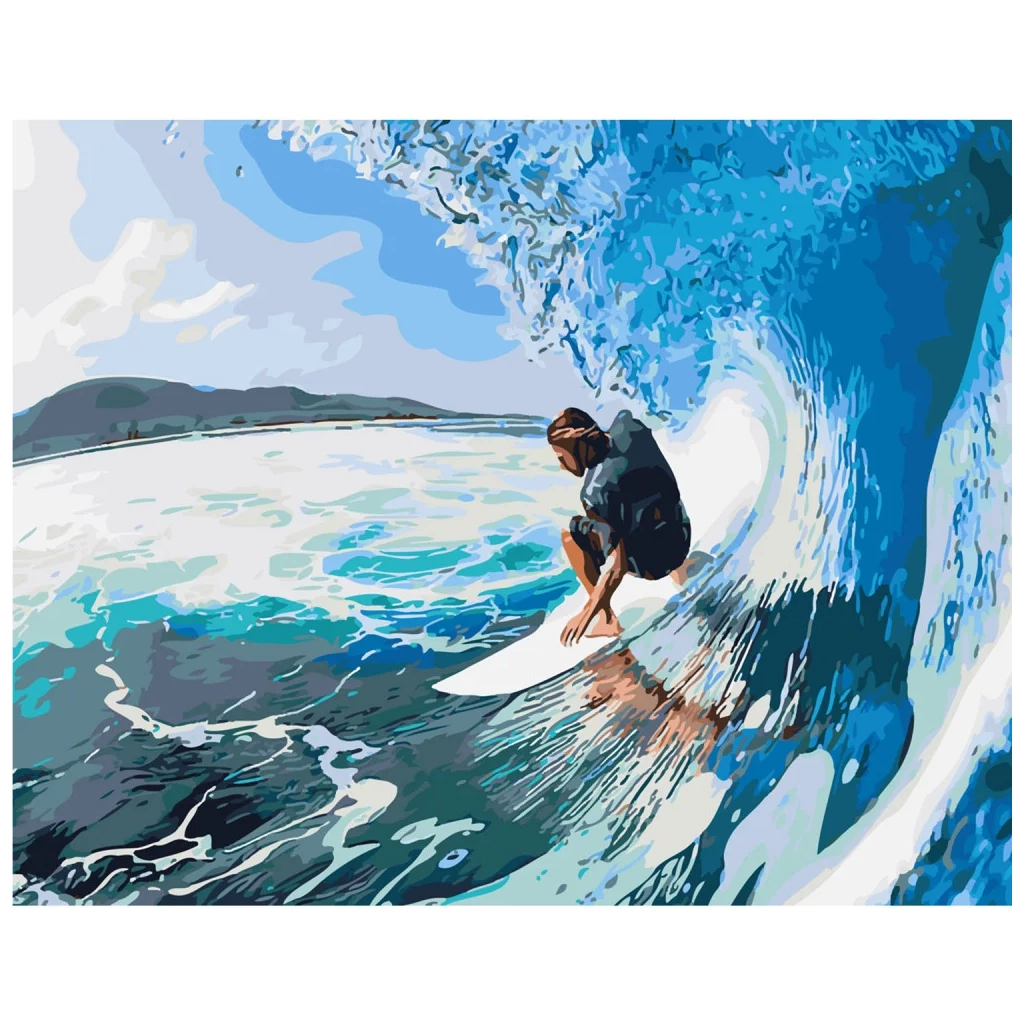 Картина по номерам Strateg Лови хвилю 40х50 см (SY6171) - зображення 1
