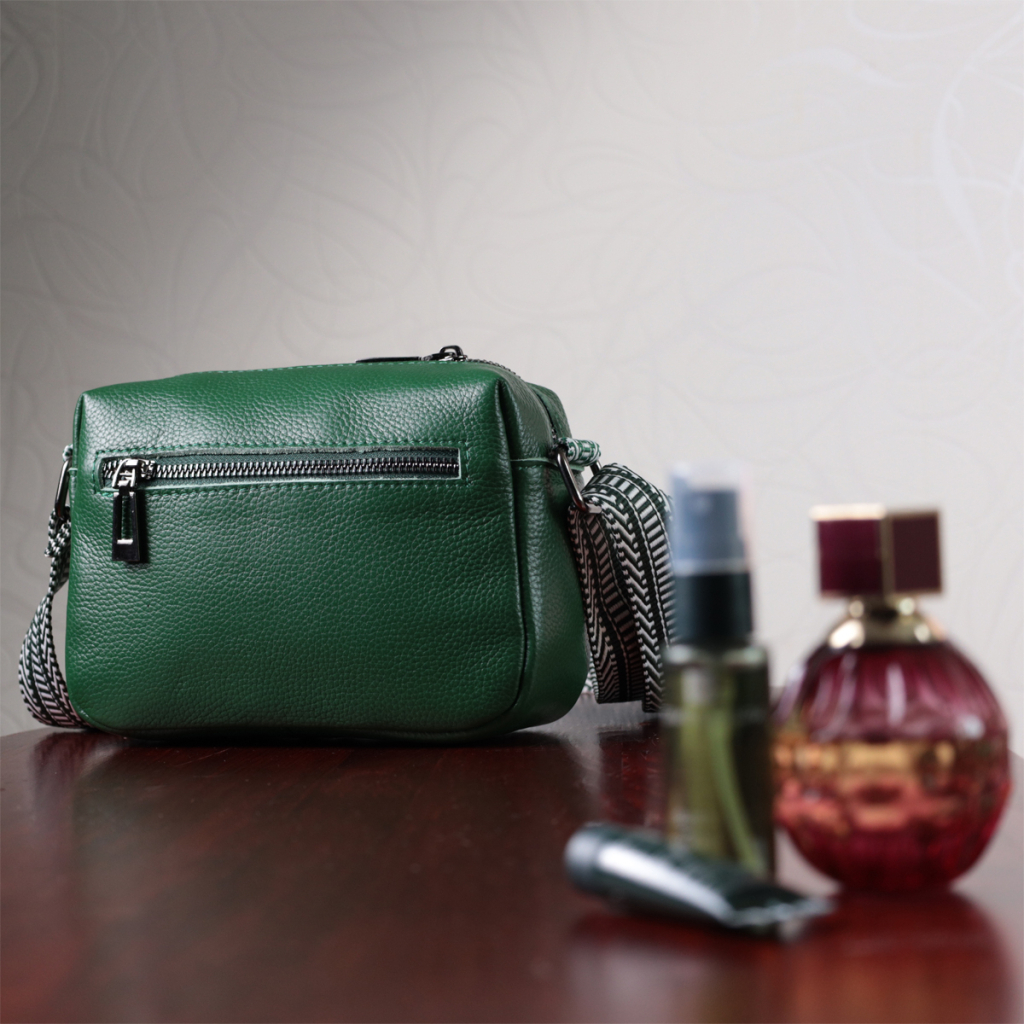Сумка Vintage З натуральної шкіри Зелена (22603) - зображення 11