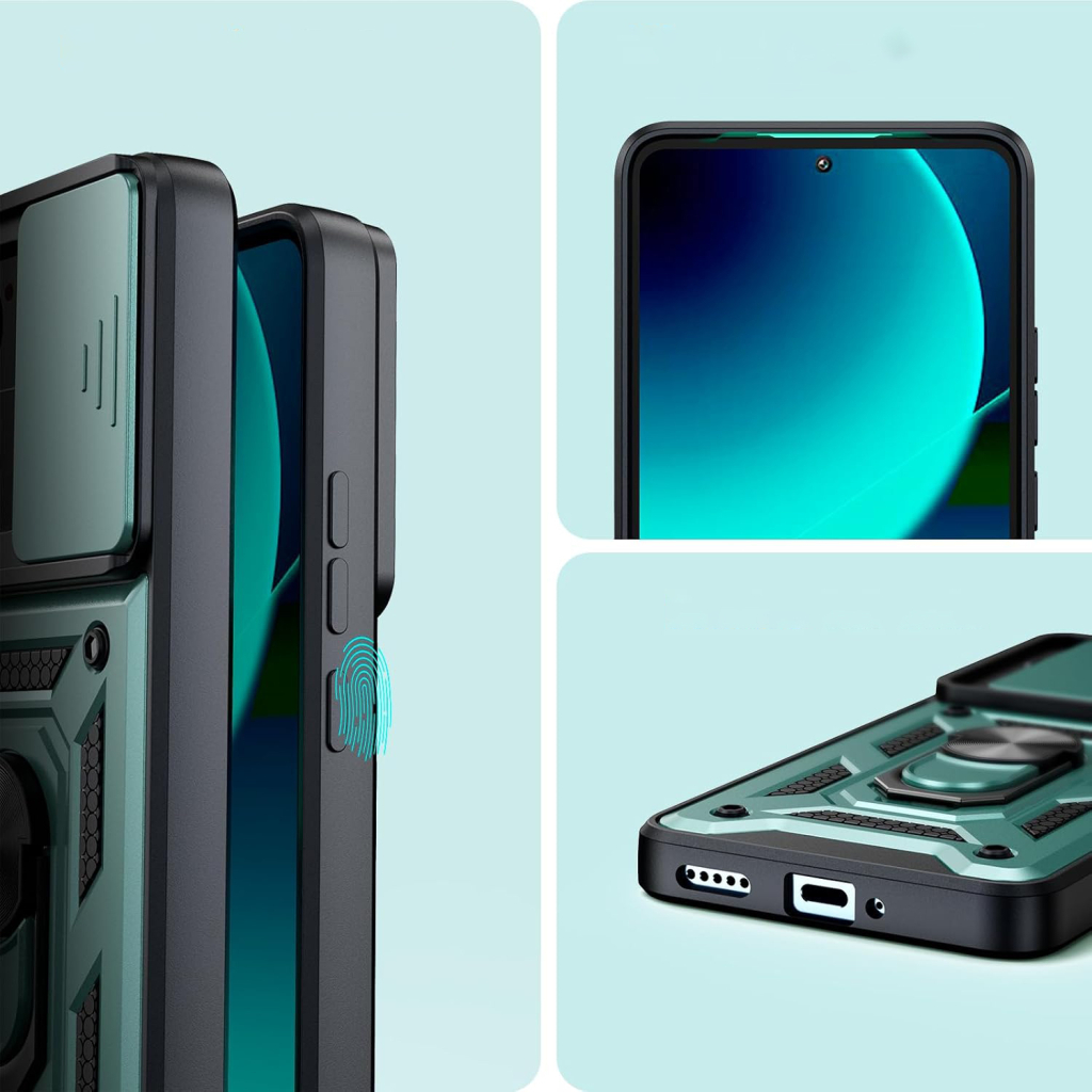 Чохол до мобільного телефона BeCover Military Xiaomi 13T/13T Pro Dark Green (710559) - зображення 3