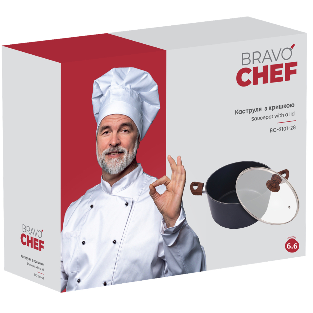 Каструля Bravo Chef Класична 6.6 л (BC-2101-28) - зображення 7