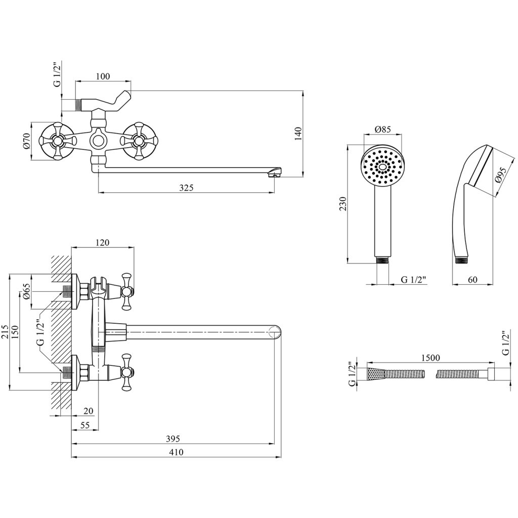 Змішувач Kroner Rhein-C070 - зображення 8