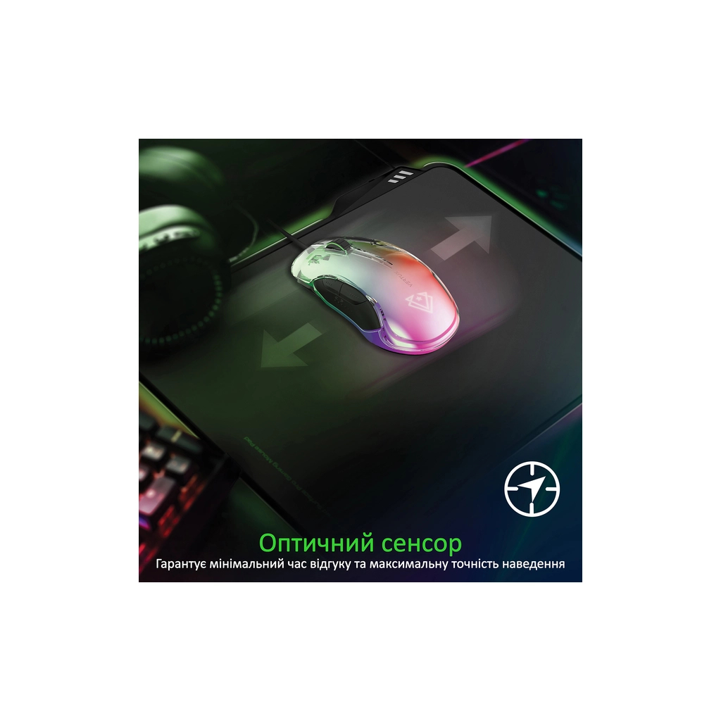 Мишка Vertux Phoenix USB Black (phoenix.black) - зображення 2