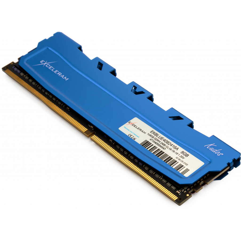 Модуль пам'яті для комп'ютера DDR4 8GB 2400 MHz Blue Kudos eXceleram (EKBLUE4082416A) - зображення 2