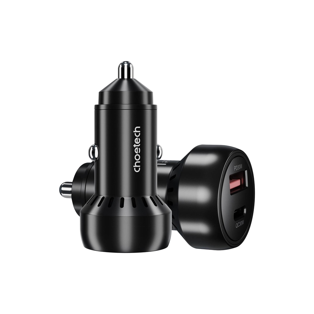 Зарядний пристрій Choetech USB-C+USB-A 60W QC3.0/PD/PPS black (TC0014-BK) - зображення 3