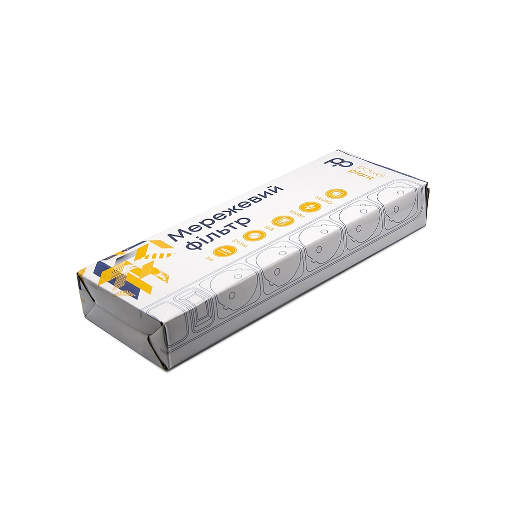 Мережевий фільтр живлення PowerPlant 3 м, 5 розеток, евростандарт (JY-1056/3) (PPSA10M30S5B) - зображення 3