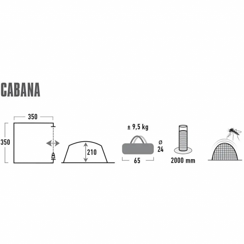 Тент High Peak Cabana (928987) - зображення 4