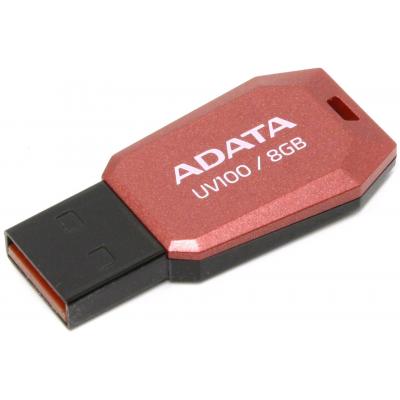 USB флеш накопичувач ADATA 8GB DashDrive UV100 Red USB 2.0 (AUV100-8G-RRD) - зображення 2