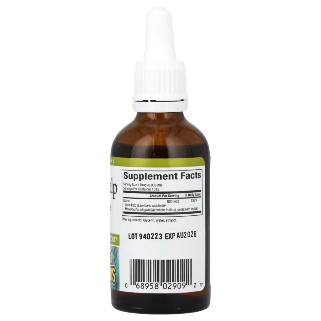 Вітамінно-мінеральний комплекс Natural Factors Водорості у краплях, 800 мкг, Liquid Kel, 50 мл (NFS-02909) - зображення 2