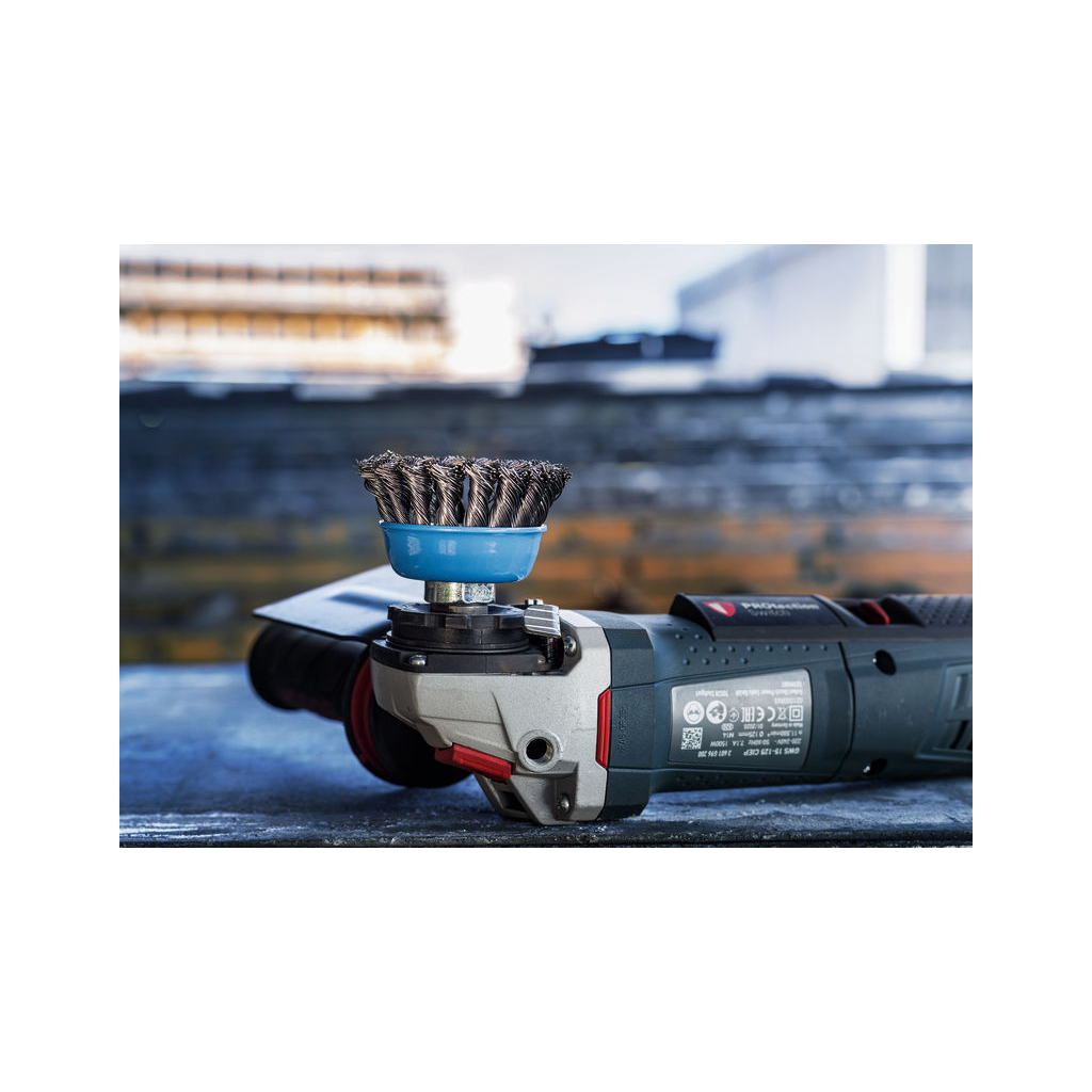 Щітка для електроінструменту Bosch Professional чашкова, сталь, 75мм, 0.5мм, M14 (1.608.622.029) - зображення 12