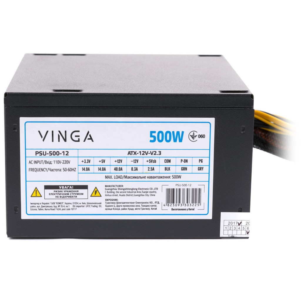 Блок живлення Vinga 500W ОЕМ (PSU-500-12) - зображення 11