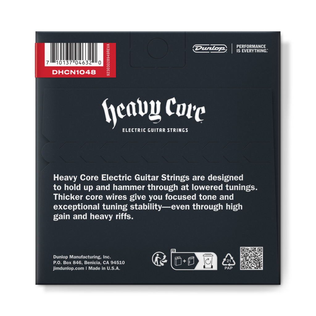 Струни для гітари Jim Dunlop Heavy Core Electric Guitar Strings (10-48) (DHCN1048) - изображение 2