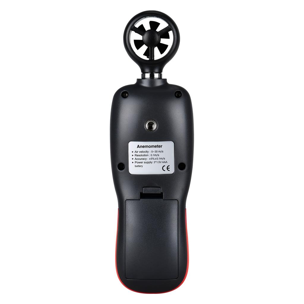Анемометр Wintact цифровий крильчастий 0,3-30м / с, -10-45°C (WT82) - зображення 4