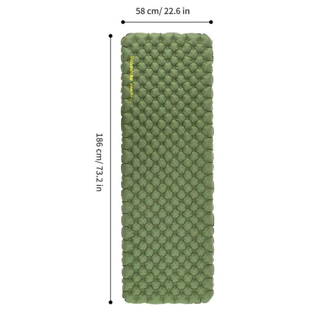 Туристичний килимок Naturehike CNK2450WS014 186х58х8 см зелений (6976023926808) - зображення 4