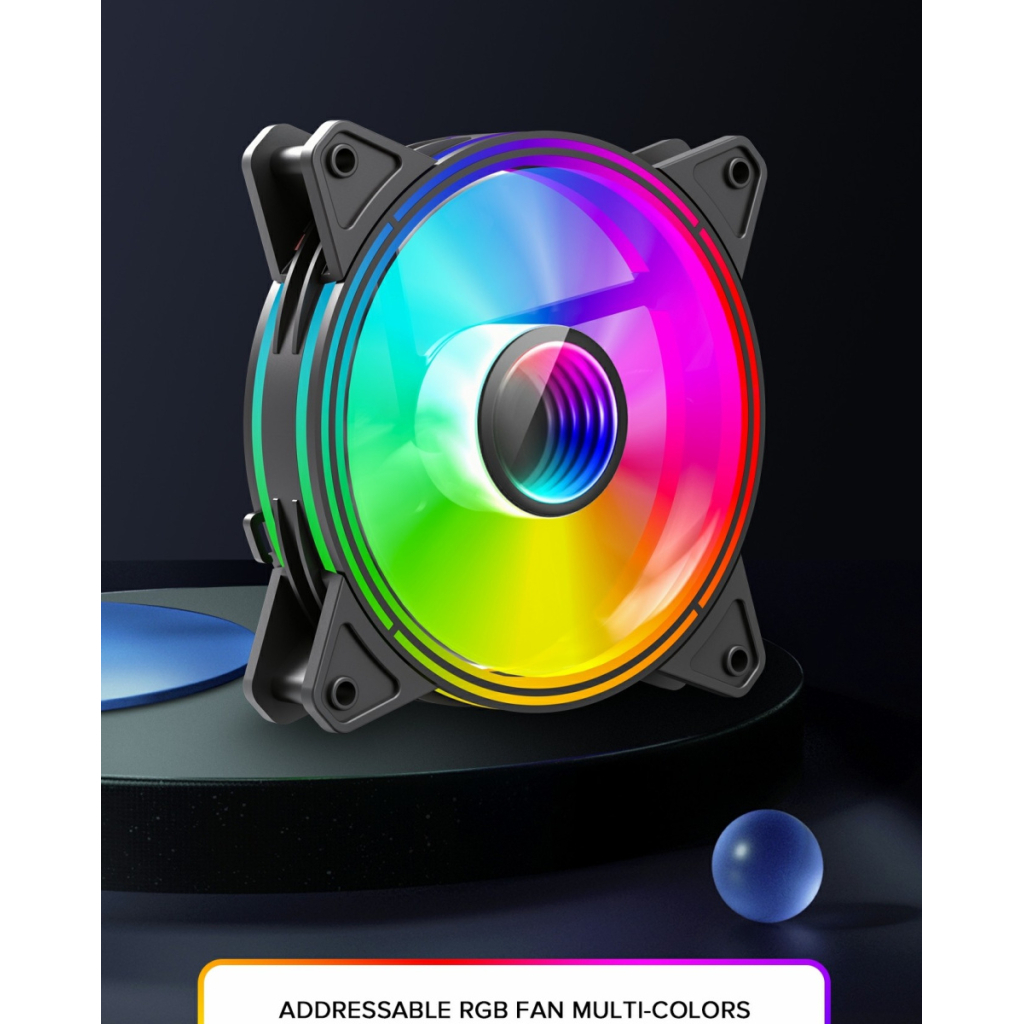 Кулер до корпусу Gamemax FN-12Rainbow-Q-Infinity - зображення 8