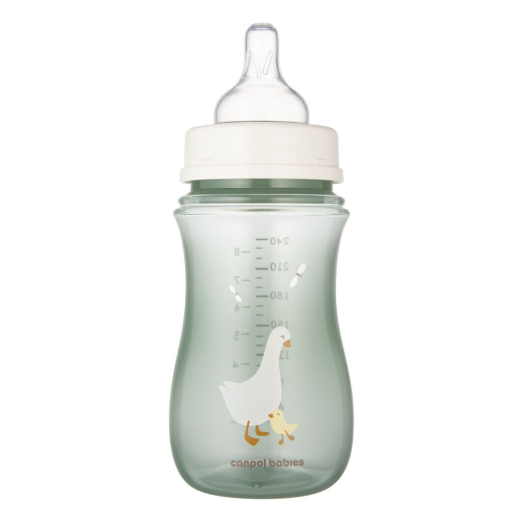 Пляшечка для годування Canpol babies Easystart - Гуси антиколікова з широким отвором 240 мл (35/245) - зображення 2